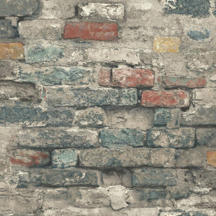 Wallpaper Joss Main Crigler 16 5 L X 20 W Brick Alley And Stick Wallpaper Roll