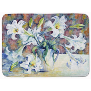 Donvers Easter Lillies Memory Foam Bath Rug