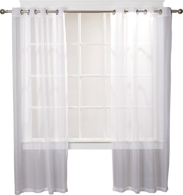 Wayfair Basics™ Wayfair Basics Solid Sheer Grommet Curtain Panels And Reviews Wayfair 1694