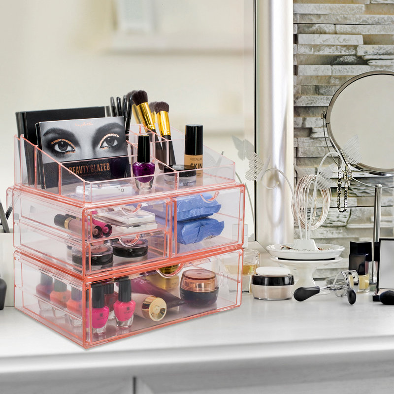 Rebrilliant Burnell Makeup And Jewelry Storage Cosmetics Organizer