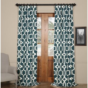 Coatsburg Geometric Printed Cotton Twill Rod Pocket Single Curtain Panel