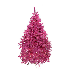 65 Orchid Pink Cedar Pine Artificial Christmas Tree With Clear Light 65 Orchid Pink Cedar Pine Artificial Christmas Tree With Clear Light