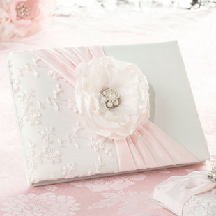 pink wedding guest books youll love wayfair pink wedding guest books