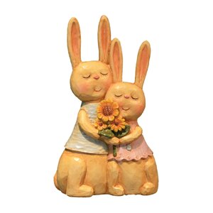 Garden Bunny Couple Figurine