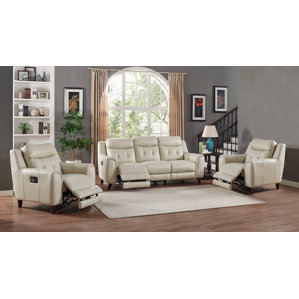 Paramount Leather 3 Piece Living Room ..