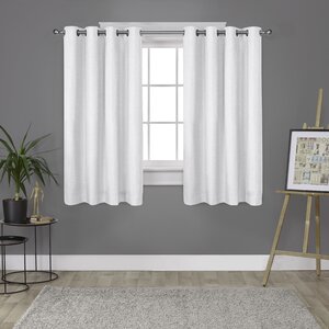 Heil Linen Solid Grommet Curtain Panels (Set of 2)