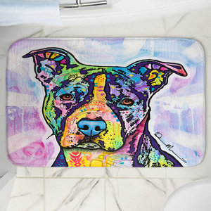 Dean Russo's Illustrious Pitbull Dog Memory Foam Bath Rug