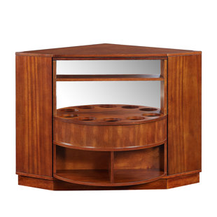 Corner Alcohol Bar Cabinet Wayfair Studley Rotating Corner Bar Cabinet