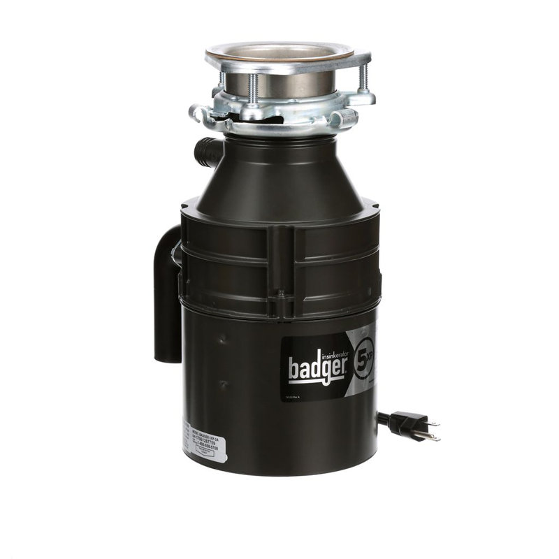 Insinkerator Badger 5xp 3 4 Hp Continuous Feed Garbage Disposal Insinkerator Badger 5xp 3 4 Hp Continuous Feed Garbage Disposal With Optional Cord Reviews Wayfair
