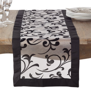 Mannion Flocked Design Motif Table Runner