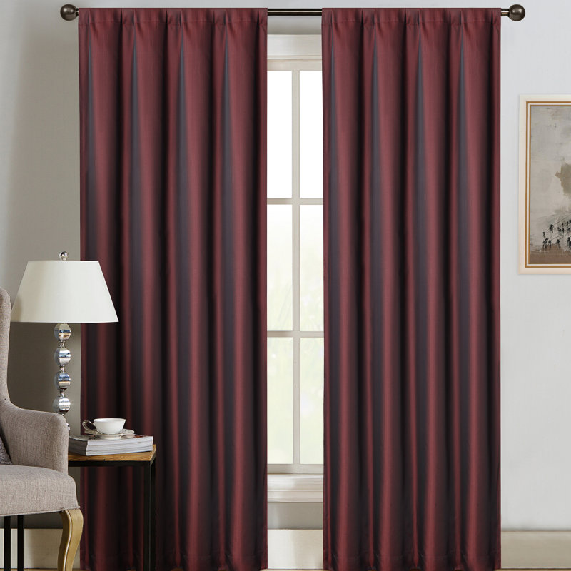 Charlton Home Crandon Solid Color Max Blackout Thermal Rod Pocket