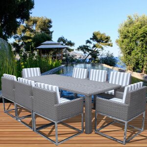 Leonore 9 Piece Dining Set with Cushions