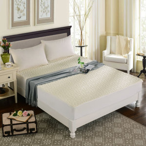 Organic Pebbletex Tencel Hypoallergenic Waterproof Mattress Protector by Alwyn Home
