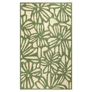 Atlantis Hand-Hooked Green/Beige Indoor/Outdoor Area Rug