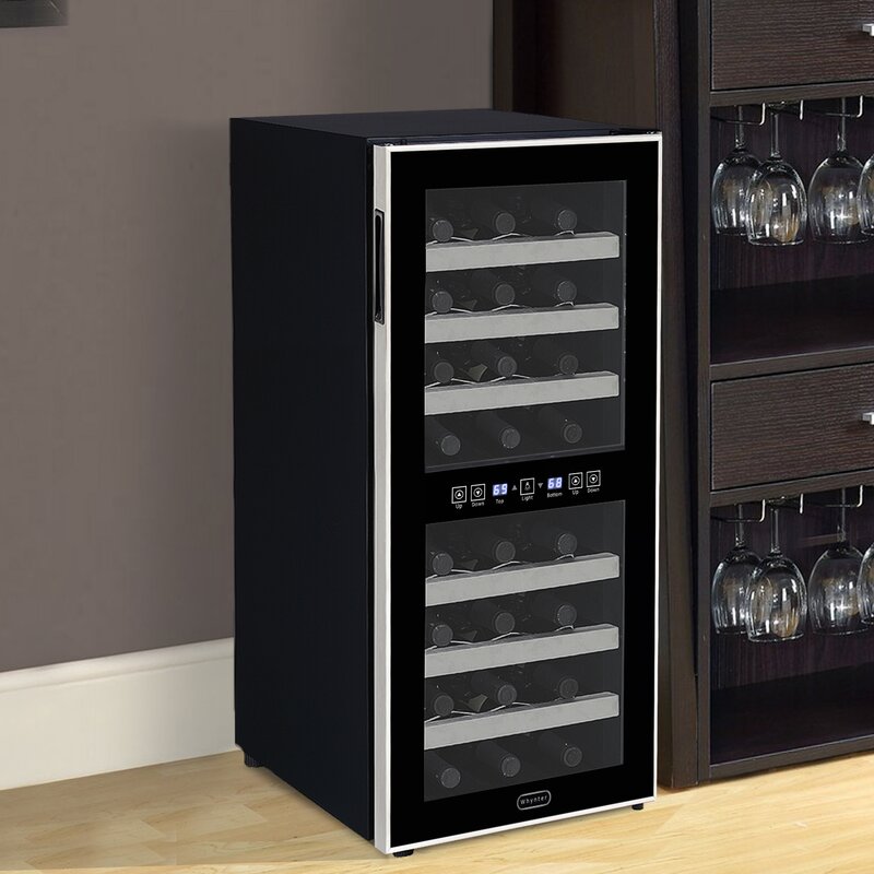 Whynter 24 Bottle Dual Zone Freestanding Wine Cooler & Reviews | Wayfair