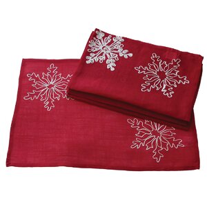 Christmas Embroidered with Snowflakes Placemat (Set of 4)