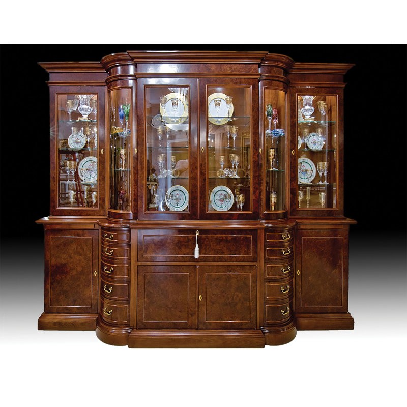 David Michael Breakfront China Cabinet Perigold Breakfront China Cabinet