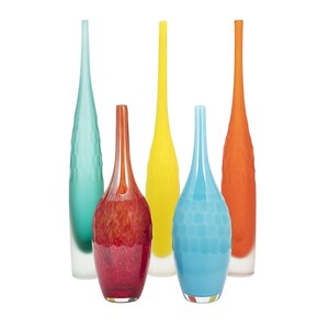 Pifer 5 Piece Glass Vase Set