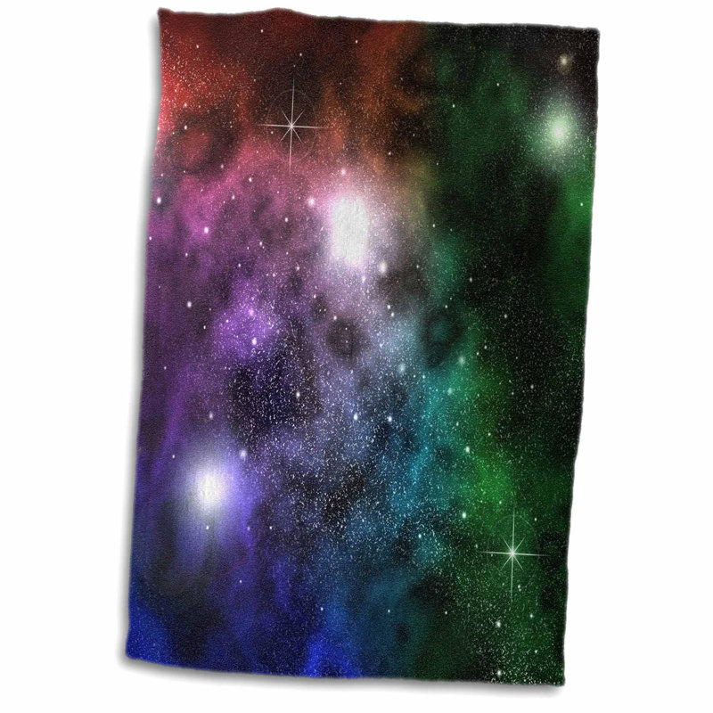 Space Clouds Planets Stars And Nebulae Speckle This Deep Space Horizon Towel