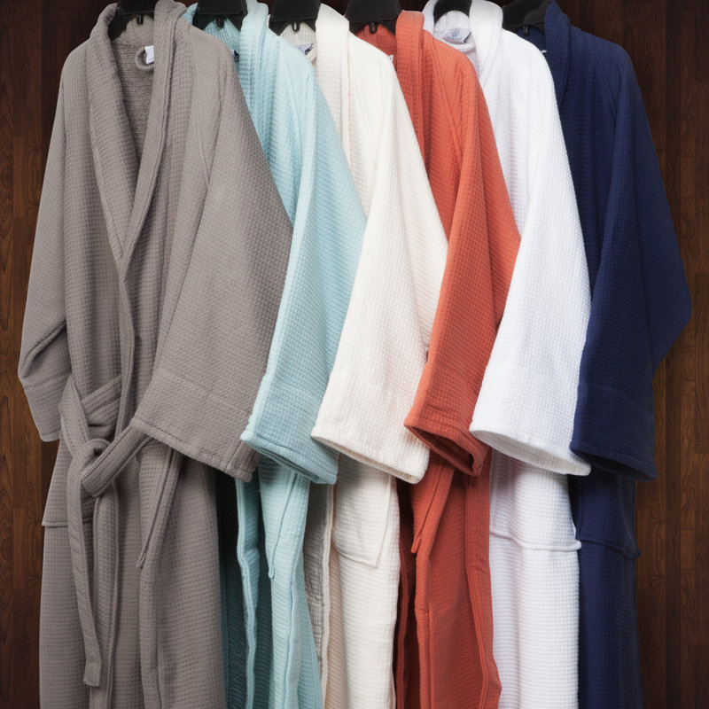 The Twillery Co. Whitman Superior 100 Cotton Waffle Weave Spa Bathrobe & Reviews Wayfair.ca