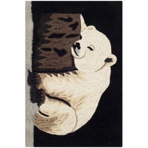 Wilderness Black/Ivory Novelty Area Rug
