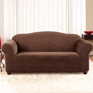 Stretch Pique Box Cushion Sofa Slipcover