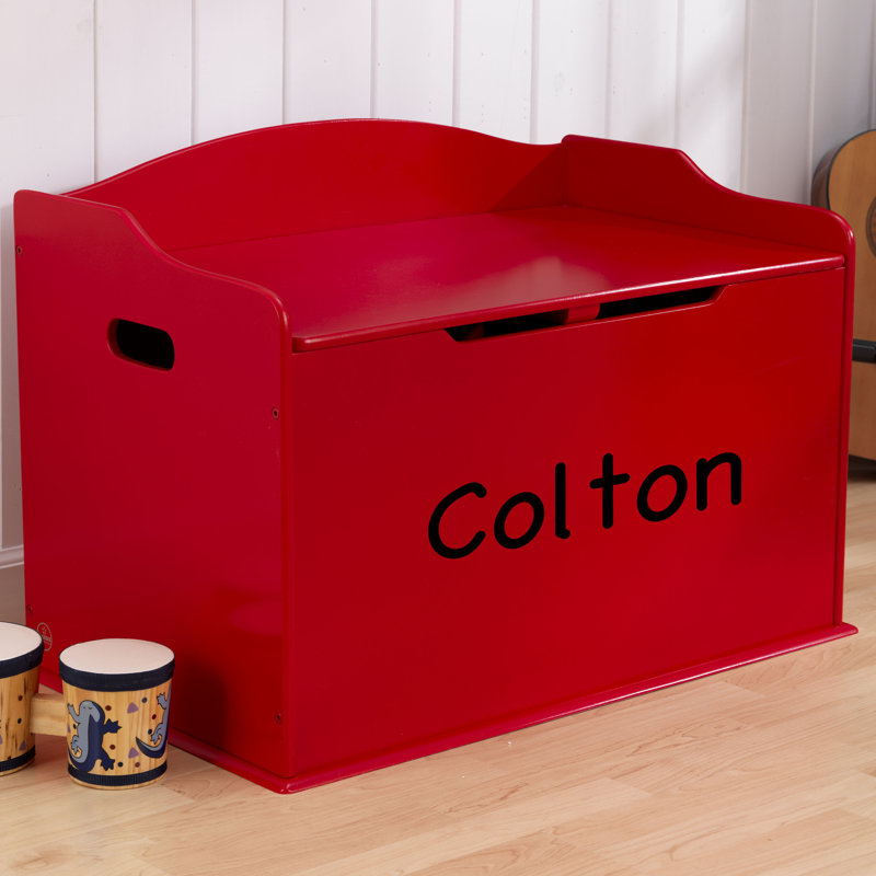 KidKraft Personalized Austin Red Toy Box & Reviews | Wayfair