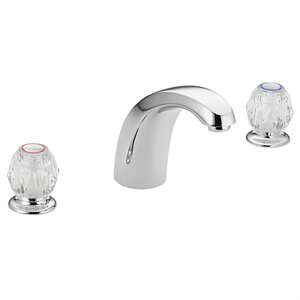 Chateau Double Handle Deck Mount Tub Only Faucet Acrylic Knob Handle
