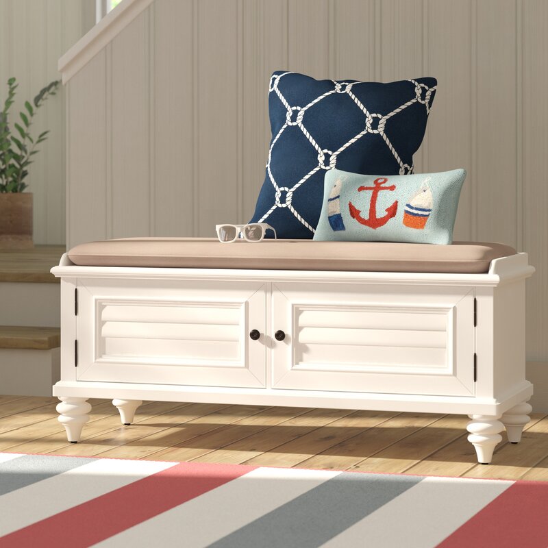 Beachcrest Home Harrison Wood Storage Bench &amp; Reviews ...