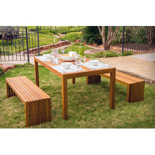 3 Piece Picnic Table Wayfair Borica 3 Piece Wooden Picnic Table Set