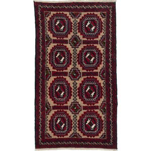 One-of-a-Kind Finest Baluch Wool Hand-Knotted Red ...