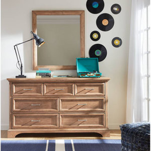 Chelsea Square 7 Drawer Double Dresser with Mirror