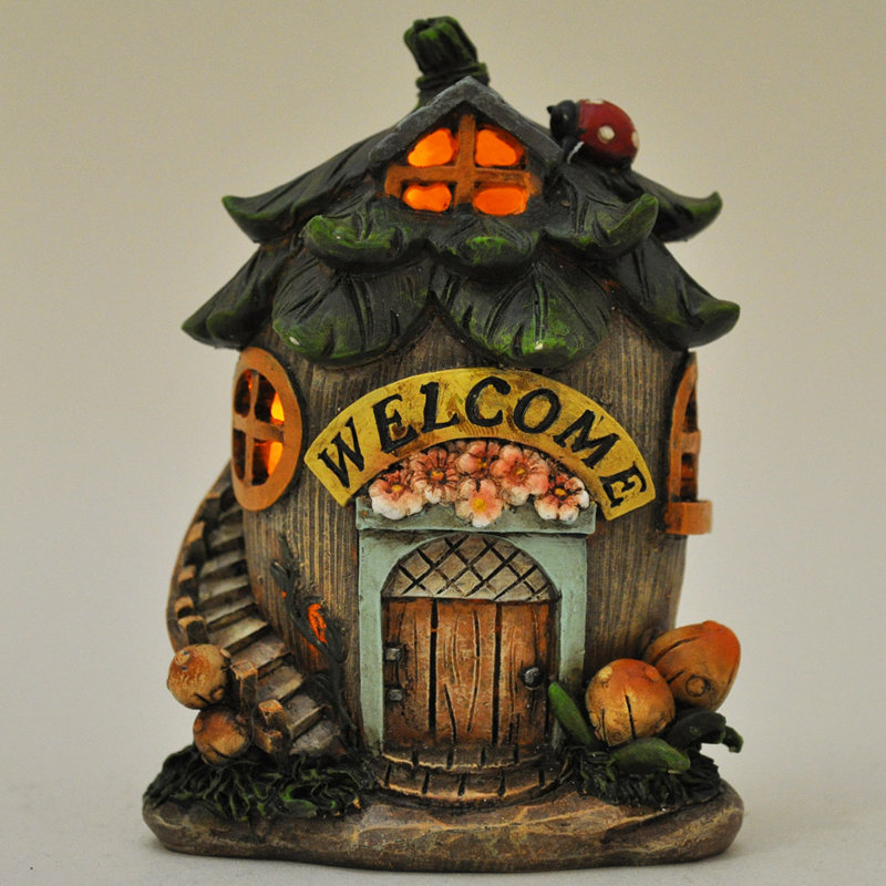 Castleton Home Mystical Fallen Nut Fairy Garden House with ...