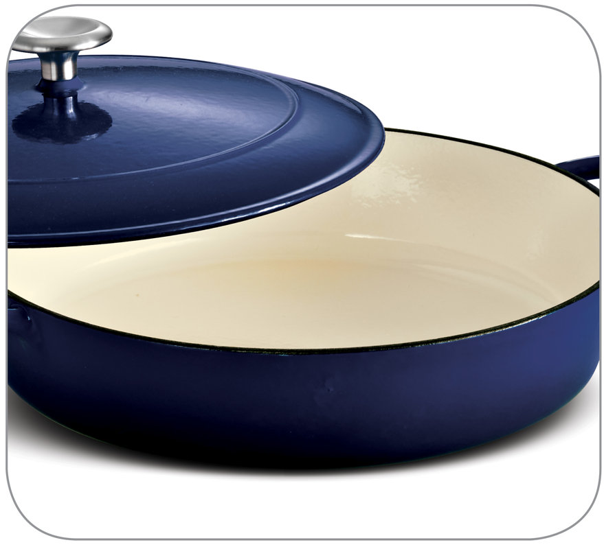 Tramontina Gourmet Enameled Cast Iron 4 Qt. Cast Iron Round Braiser