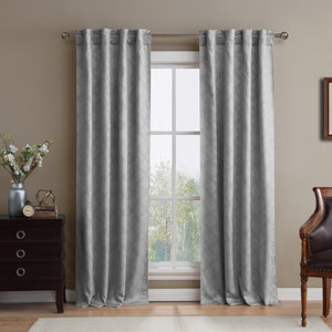 Tyrrell Geometric Blackout Rod Pocket Curtain Panels (Set of 2)