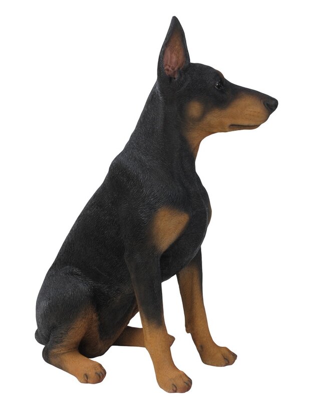 Hi-Line Gift Ltd. Sitting Doberman Pinscher Dog Statue & Reviews | Wayfair