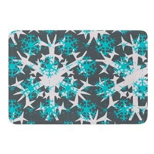 Tree Snow Flakes by Miranda Mol Bath Mat