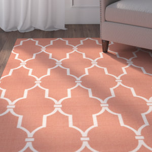 Coyne Orange/White Indoor/Outdoor Area Rug