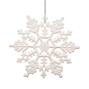 Glitter Snowflake Christmas Shaped Ornament (Set of 24)