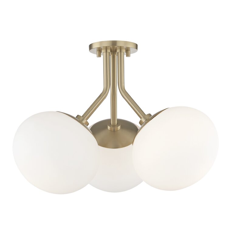 Gideon 3-Light Semi Flush Mount & Reviews | AllModern