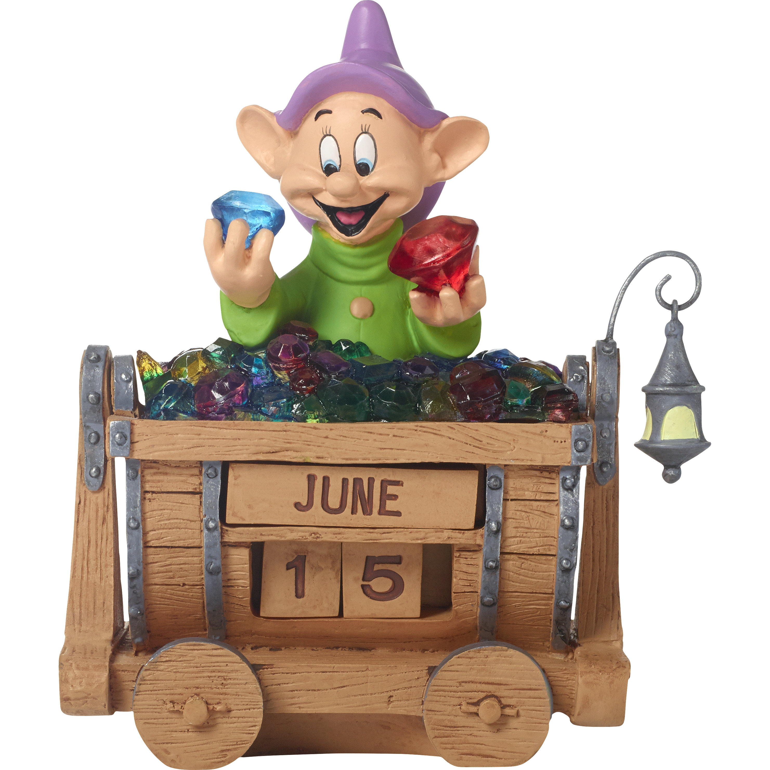 Precious Moments Disney Showcase Snow White And Seven Dwarfs Dopeys Brilliance Resin Perpetual Calendar Figurine