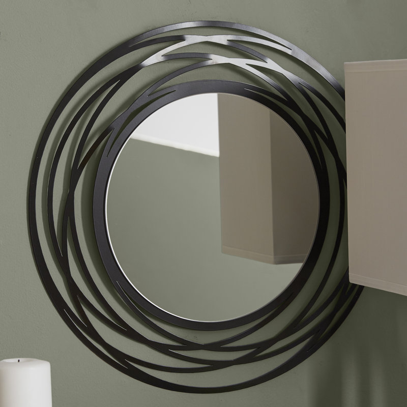 Round Wall Mirrors wade logan fluent round wall mirror & reviews | wayfair Round Wall Mirrors wade logan fluent round wall mirror & reviews | wayfair
