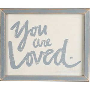 'You Are Loved' Textual Art