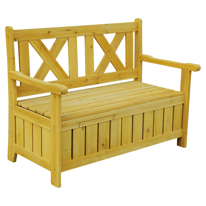 Leisure Season Solid Wood Storage Bench & Reviews Wayfair