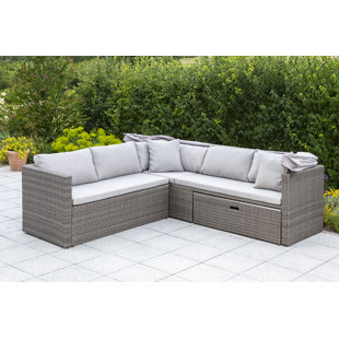 Garden Sofa With Storage Wayfair Co Uk Marra Garden Corner Sofa With Cushions