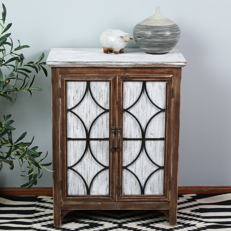 World Menagerie Seaver Decorative Wood 1 Door Accent Cabinet Wayfair