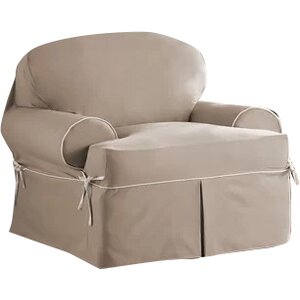 Twill T-Cushion Armchair Slipcover