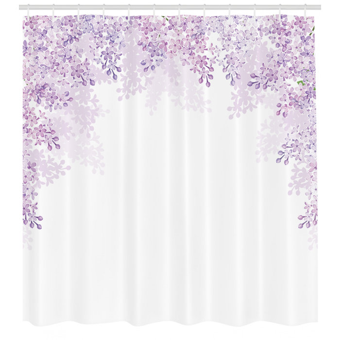 East Urban Home Ambesonne Flower Shower Curtain Framing Lilac