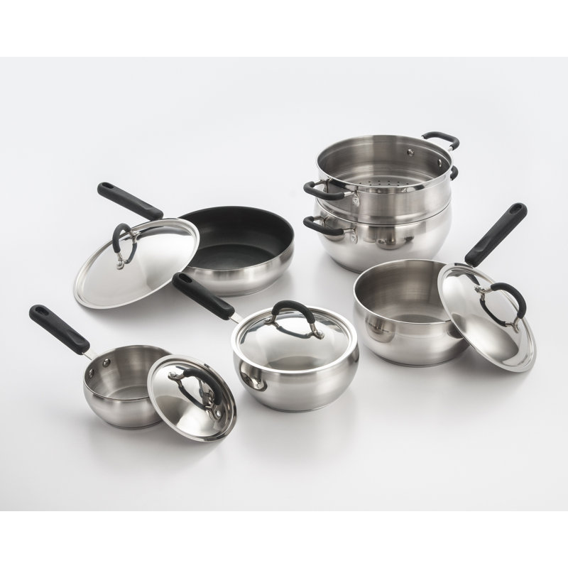 Cook Pro 18/10 Stainless Steel 10Piece Cookware Set & Reviews Wayfair