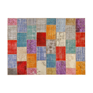 Usak Patchwork Handmade Multicolor Area Rug